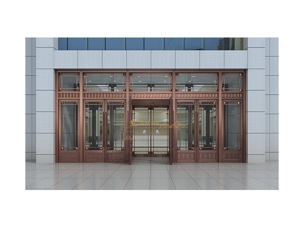 帶有裝飾性門花的別墅銅門更美觀 【愛唯銅藝】廠家直銷