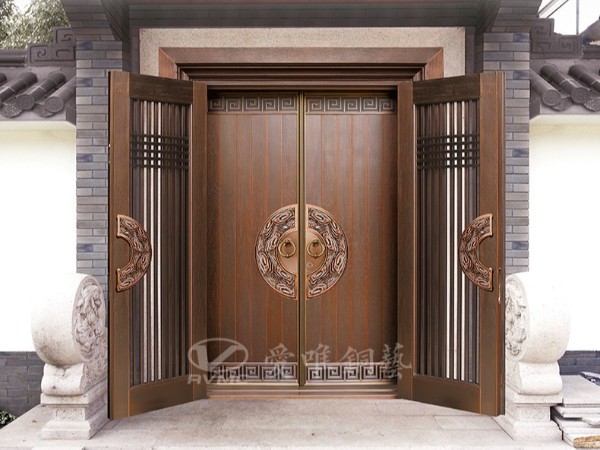 佛山別墅銅門廠家愛(ài)唯銅藝推薦您定制銅門